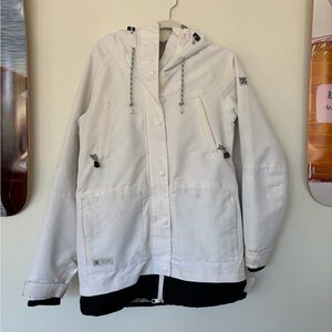 DC Women's Snow Jacket in White and Black